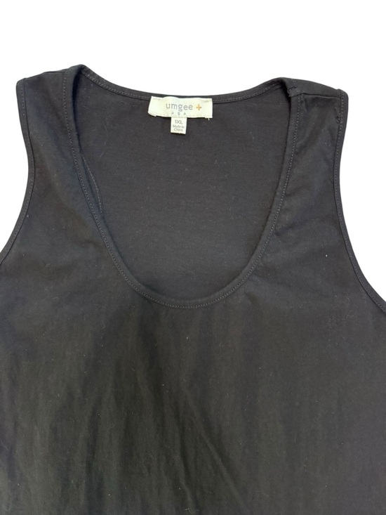 Umgee Black Sleeveless Flared Lace Trim Tank Top Size 1X - Picture 4 of 10